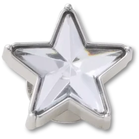 Colgantes Jibbitz™ Estrella Brillante con Gema Plateada