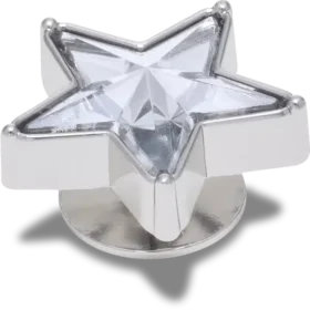Colgantes Jibbitz™ Estrella Brillante con Gema Plateada