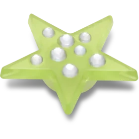 Colgantes Jibbitz™ «Green Gem Star»