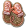 Colgantes Jibbitz™ «Manoplas rosas con Glitter»