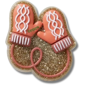Colgantes Jibbitz™ «Manoplas rosas con Glitter»