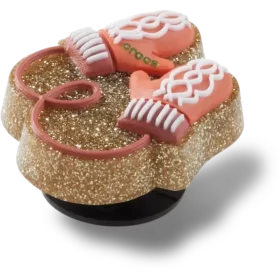 Colgantes Jibbitz™ «Manoplas rosas con Glitter»