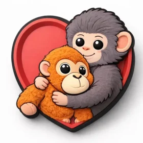 Colgantes Jibbitz™ «Monkey Love»