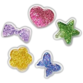 Colgantes Jibbitz Squish de 5 piezas que cambian con la luz UV