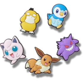 Conjunto de 5 colgantes Jibbitz surtidos de Pokémon
