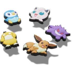 Conjunto de 5 colgantes Jibbitz surtidos de Pokémon