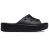 Crocs de plataforma tipo sandalia «Negro»