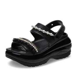 Mega Crush Pearl Ruffle Sandal «Negro»