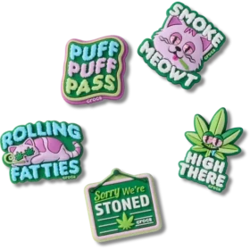 Paquete de 5 colgantes Jibbitz «420 Hemp Cuties»