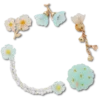 Paquete de 5 colgantes Jibbitz con delicados motivos florales azules