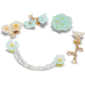 Paquete de 5 colgantes Jibbitz con delicados motivos florales azules