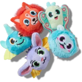 Paquete de 5 colgantes Jibbitz de animales de fantasía peludos