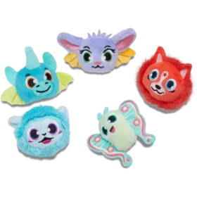Paquete de 5 colgantes Jibbitz de animales de fantasía peludos