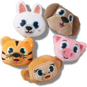Paquete de 5 colgantes Jibbitz™ de animales peludos