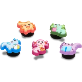 Paquete de 5 colgantes Jibbitz de axolotles diminutos