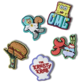 Paquete de 5 colgantes Jibbitz de Bob Esponja