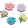 Paquete de 5 colgantes Jibbitz de flores con cuentas