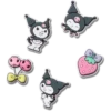 Paquete de 5 colgantes Jibbitz™ de Kuromi de Sanrio
