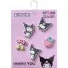 Paquete de 5 colgantes Jibbitz™ de Kuromi de Sanrio