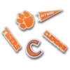 Paquete de 5 colgantes Jibbitz de la Universidad de Clemson