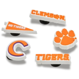 Paquete de 5 colgantes Jibbitz de la Universidad de Clemson