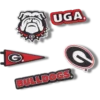 Paquete de 5 colgantes Jibbitz de la Universidad de Georgia