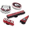 Paquete de 5 colgantes Jibbitz de la Universidad de Georgia