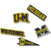 Paquete de 5 colgantes Jibbitz de la Universidad de Michigan