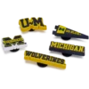 Paquete de 5 colgantes Jibbitz de la Universidad de Michigan