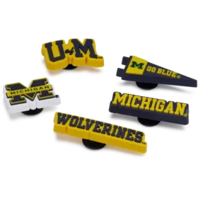 Paquete de 5 colgantes Jibbitz de la Universidad de Michigan