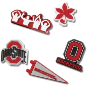 Paquete de 5 colgantes Jibbitz de la Universidad Estatal de Ohio
