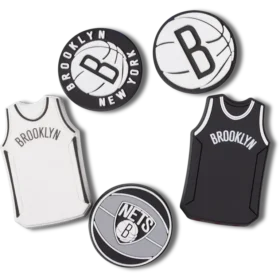 Paquete de 5 colgantes Jibbitz™ de los Brooklyn Nets de la NBA