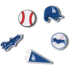 Paquete de 5 colgantes Jibbitz de los Dodgers de Los Ángeles de la MLB