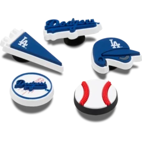 Paquete de 5 colgantes Jibbitz de los Dodgers de Los Ángeles de la MLB