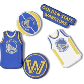 Paquete de 5 colgantes Jibbitz de los Golden State Warriors de la NBA