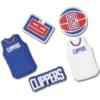 Paquete de 5 colgantes Jibbitz de los Los Angeles Clippers de la NBA Paquete de 5 colgantes Jibbitz de los Los Angeles Clippers de la NBA