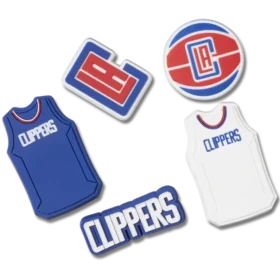 Paquete de 5 colgantes Jibbitz de los Los Angeles Clippers de la NBA Paquete de 5 colgantes Jibbitz de los Los Angeles Clippers de la NBA