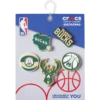 Paquete de 5 colgantes Jibbitz de los Milwaukee Bucks de la NBA Paquete de 5 colgantes Jibbitz de los Milwaukee Bucks de la NBA