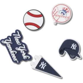 Paquete de 5 colgantes Jibbitz de los Yankees de Nueva York de la MLB