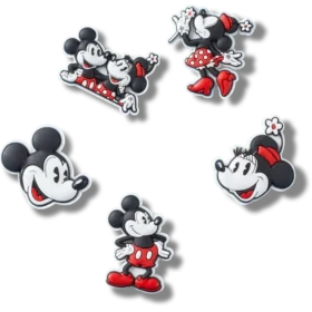 Paquete de 5 colgantes Jibbitz de Mickey y Minnie de PVC