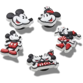 Paquete de 5 colgantes Jibbitz de Mickey y Minnie de PVC