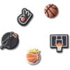 Paquete de 5 colgantes Jibbitz del equipo de baloncesto Paquete de 5 colgantes Jibbitz del equipo de baloncesto