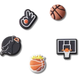 Paquete de 5 colgantes Jibbitz del equipo de baloncesto