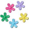 Paquete de 5 colgantes Jibbitz «Flower Power»
