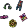 Paquete de 5 colgantes Jibbitz «Level up Gamer»