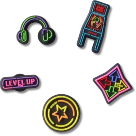Paquete de 5 colgantes Jibbitz «Level up Gamer»