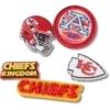Paquete de 5 colgantes Jibbitz para zapatos de los Kansas City Chiefs de la NFL