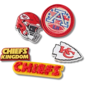 Paquete de 5 colgantes Jibbitz para zapatos de los Kansas City Chiefs de la NFL