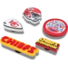 Paquete de 5 colgantes Jibbitz para zapatos de los Kansas City Chiefs de la NFL