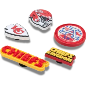 Paquete de 5 colgantes Jibbitz para zapatos de los Kansas City Chiefs de la NFL